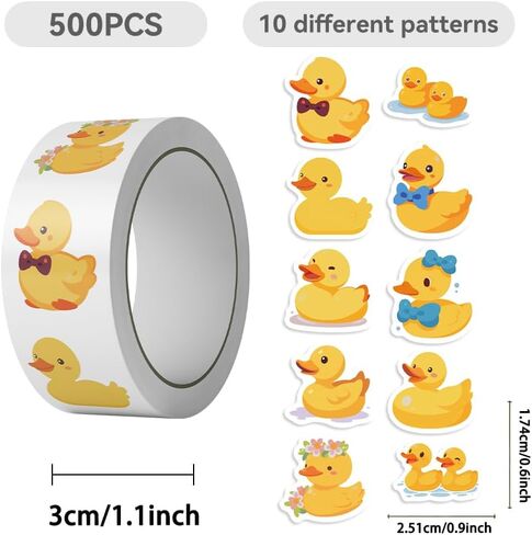 500PCS Birds Stickers for Kids 10 Styles Sticker Rolls Cartoon Birds Stickers Birds Party Favors Waterproof Vinyl Stickers(500 Per Roll) in Saudi Arabia