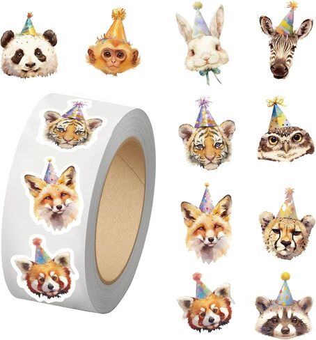 500PCS Birds Stickers for Kids 10 Styles Sticker Rolls Cartoon Birds Stickers Birds Party Favors Waterproof Vinyl Stickers(500 Per Roll) in Saudi Arabia
