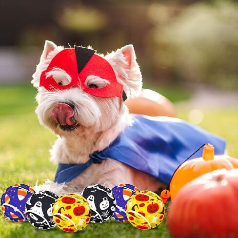 6 PCS 4th of July Dog Tennis Tennis Ball 2.5 بوصة من التسنين الأليفة الوطنية مضغ ألعاب Red White Blue Flag Ball Toy for Independence Day كبير متوسط الكلب الصغير العدواني التدريب in Saudi Arabia
