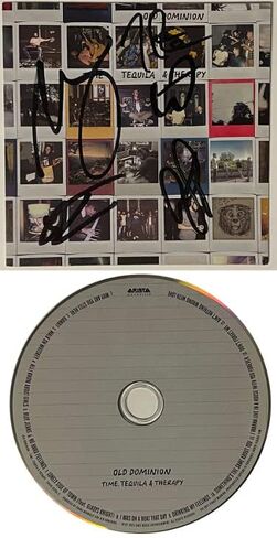 Athlon Sports CTBL-032203 Old Dominion مُوقع 2021 Time Tequila & Therapy CD ماثيو رامزي - تريفور روزن - براد - ويت - جيف - COA in Kuwait
