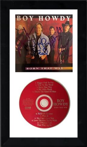 Athlon Sports CTBL-F32392a 6.5 × 12 بوصة. كتيب غلاف ألبوم Born That Way مُوقع 1995 Born That Way مع CD COA - Cary & Larry Park - Jeffery Steele in Kuwait