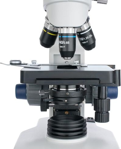 AmScope B450-SP 40X-1000X LED Semi-Plan Compound Microscope with 3D 2-Layer Mechanical Stage in Saudi Arabia
