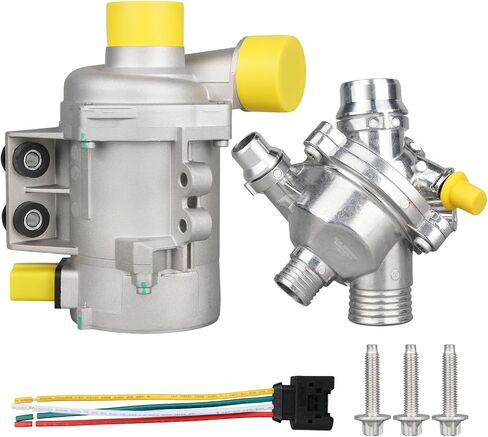 11517521584 Electric Engine Water Pump W/Thermostat Compatible with BMW X3 Z4 X5 128i 323i 325i 325xi 328i 328xi 330i 330xi 525i 525xi 528i 528xi 530i 530xi OE# 11517546994 11517586924 59660 in Saudi Arabia