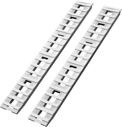 Albott 60" x 12" Aluminum Trailer Ramps, 6000 LBS Capacity Loading Ramps with U-Shaped Buckle and Hook Ends, 1 Pair for ATV, UTV, Tractors, Motorcycles, Lawnmowers, Trucks in Saudi Arabia