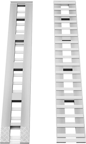 Albott 60" x 12" Aluminum Trailer Ramps, 6000 LBS Capacity Loading Ramps with U-Shaped Buckle and Hook Ends, 1 Pair for ATV, UTV, Tractors, Motorcycles, Lawnmowers, Trucks in Saudi Arabia