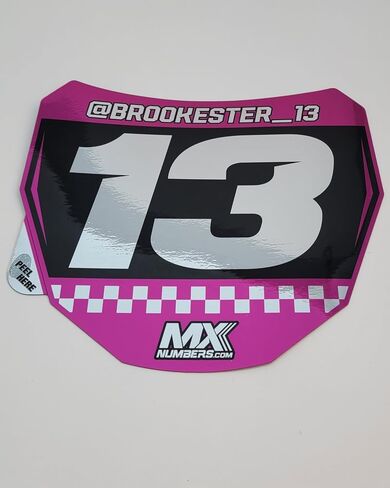 MxNumbers- Custom ODI Plate Decal | Mountain Bike Multicolored Race Graphics | Custom with Your Name, Number & Colors | Fits ODI Downhill Racing Number Plate in Saudi Arabia