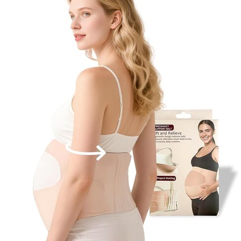 Maternity Belly Band for Pregnant Women - Adjustable Pregnancy Support Belt with Back & Pelvic Relief, Breathable Postpartum Belly Wrap-Carrying Belly (Medium) in Kuwait