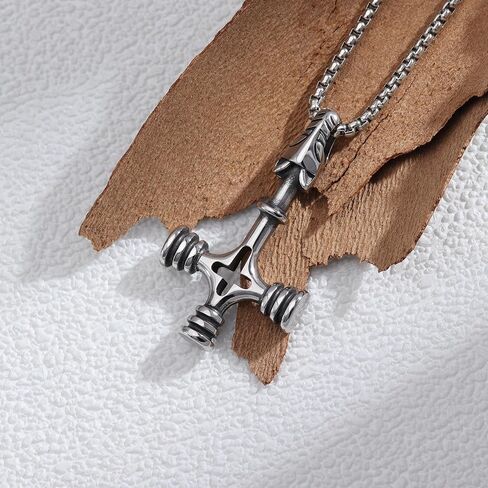 قلادة متقاطعة للرجال سيلان صليب سلسلة من الفولاذ المقاوم للصدأ للنساء قلادة القوطي المجوهرات المسيحية in Kuwait