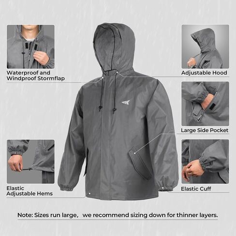 KastKing AquaLite Waterproof Rain Suit for Men and Women, Loose Fit, Lightweight, Durable Outdoor Gear for Fishing, Hiking in Saudi Arabia