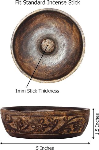 Sheesham Wood Incense Burner Holder - Set of 2 Coffin Style Sun Moon Inlay Handmade Aromatherapy Room Freshener Fragrance Cone Incense Stick Burner Ash Catcher - Zen Home Gift - 12x2x2 - COTTON CRAFT in Saudi Arabia