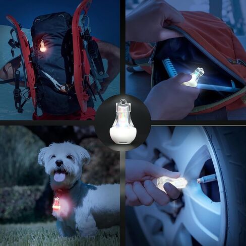 Mini Lantern LED Flashlight, Small Keychain Flashlight Rechargeable USB, Waterproof Pocket Purse Light with Magnetic for Camping Nighttime, EDC Gear Tools Keychian Light (White-2Pcs) in Saudi Arabia