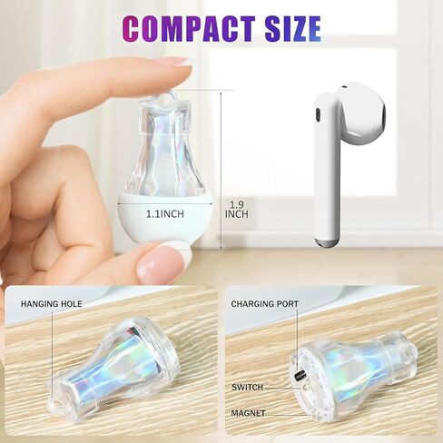 Mini Lantern LED Flashlight, Small Keychain Flashlight Rechargeable USB, Waterproof Pocket Purse Light with Magnetic for Camping Nighttime, EDC Gear Tools Keychian Light (White-2Pcs) in Saudi Arabia