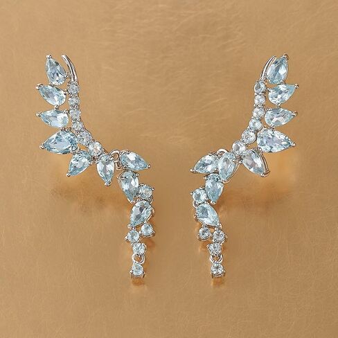 Ross-Simons Gemstone Ear Climber Earrings in Sterling Silver in Saudi Arabia