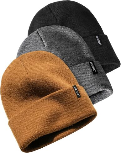 Furtalk 3 pack beanie للرجال نساء للجنسين المكوجين سميكًا سميكًا للجنسين قبعة الشتاء قبعة الجمجمة in Saudi Arabia