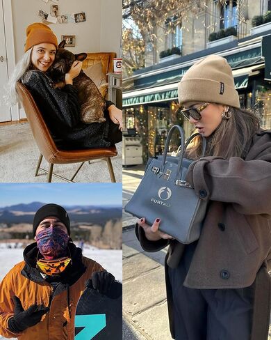Furtalk 3 pack beanie للرجال نساء للجنسين المكوجين سميكًا سميكًا للجنسين قبعة الشتاء قبعة الجمجمة in Saudi Arabia