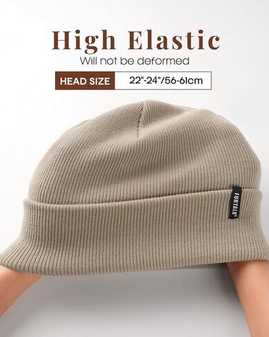 FURTALK 3 Pack Beanie for Men Women Unisex Cuffed Thick Knitted Unisex Winter Hat Skull Cap in Saudi Arabia