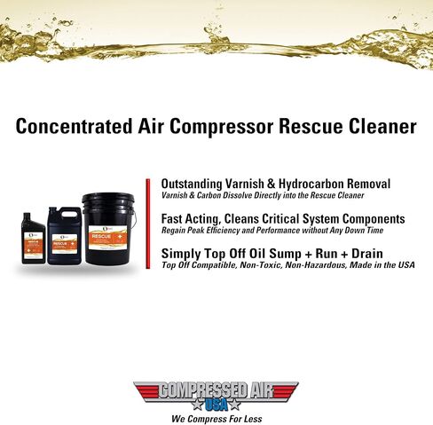 ISEL Concentrated Air Compressor Cleaner – VARNISH and CARBON Removal in 3-Steps – Top Off Oil Sump + Run + Drain (1 QUART) in Saudi Arabia