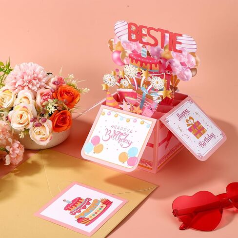 Funny Birthday Wife Pop Up Card, 3D Birthday Card with Envelope Creative Gift for Wife from Husband Party Decoration Keepsake in Saudi Arabia