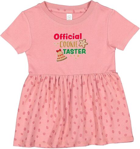 inktastic Christmas Official Cookie Taster with Bell and Star Infant Dress in Saudi Arabia