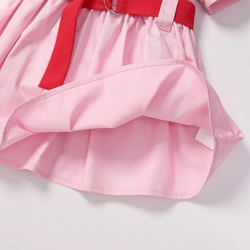AWIBMK Baby Girls 1st Birthday Dress Baseball Themed Button Dress with Belt Headband Photoshoot Cake Smash Outfits in Saudi Arabia