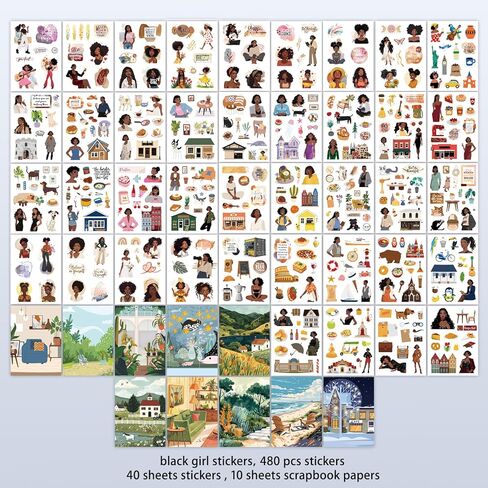 31 Sheets 300 Pcs Romance Book Stickers for Kindle, Holographic Aesthetic Cute Bookish Funny Sticker Book for Laptops Water Bottles Journal Scrapbook DIY Art Crafts in Kuwait