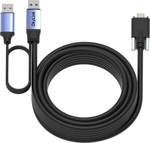 USB 3.0/3.2 Gen1 Long USB A إلى USB C كابل ، من الذكور إلى الذكور ، نقل البيانات - وظيفة مع رقاقة - مناسبة للكاميرات والطابعات. (5 جيجابايت في الثانية ، كابل أسود+قذيفة رمادية ، 65 قدمًا (20 مترًا)) in Kuwait
