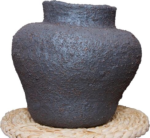 مزهريات معلقة من السيراميك باللونين الأزرق والأبيض تحاكي إنشاء جبل الثلج مجموعة ديكور مزهرية ريفية - مزهريات معلقة كبيرة ومزهريات أرضية - مزهريات من الطين والسيراميك لديكور المنزل in Kuwait