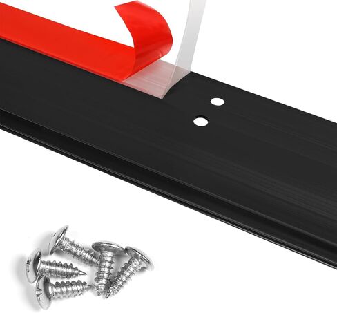 Door Metal Draft Stopper 28 inches Aluminum Mouse Blocker with Rubber Sweep Seal for Stop Under Doors Drafty Cover 2-3/8 inch Gap, 3-3/8"x28" Silver in Saudi Arabia