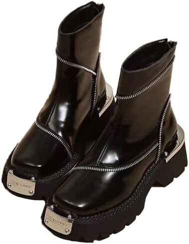 Stylish square toe ankle boots Comfortable and versatile boots for women in Saudi Arabia