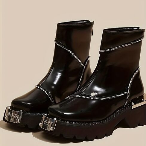 Stylish square toe ankle boots Comfortable and versatile boots for women in Saudi Arabia
