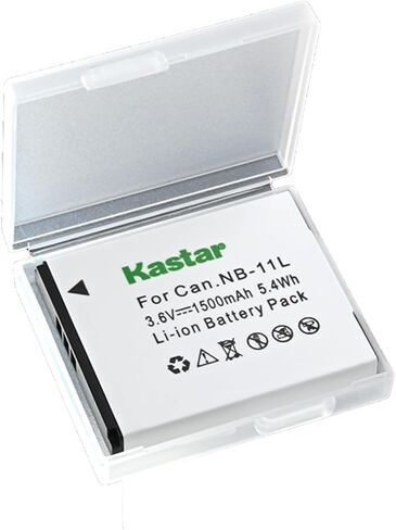 شاحن بطارية Kastar AC وUSB-C، متوافق مع Canon NB-11L، NB-11LH، PowerShot ELPH 110 150 180 190 360، SX400 SX410 SX420، A2300 A2400 A2500 A2600 A3400 A4000 in Saudi Arabia