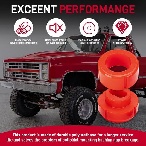 7-101 مجموعة جبل الجسم متوافقة مع 1967-1972 Chevy C10 Chevrolet Body Mount Bushings-Red in Kuwait