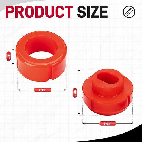 7-101 مجموعة جبل الجسم متوافقة مع 1967-1972 Chevy C10 Chevrolet Body Mount Bushings-Red in Kuwait