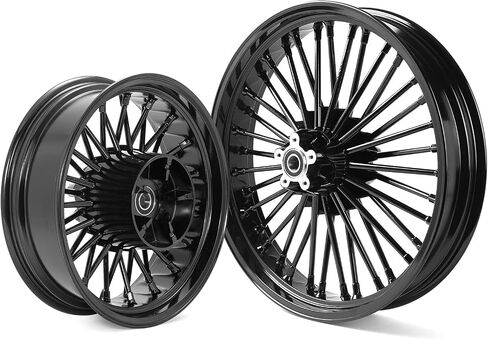 TOFR 21inch 16inch Chrome Front Rear Wheels Rims Tubeless Fat King Spokes For Harley Touring 2009-2023 FLHR FLHRC Road King FLHX Street Glide FLTR Road Glide FLHT Electra Glide FLHTK Ultra Limited in Kuwait