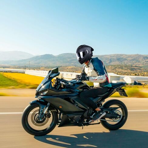 Full Face Modular Motorcycle Helmets for Adults (Matt Black/Red, Medium) in Saudi Arabia