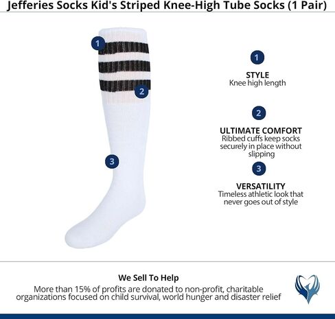 Jefferies Socks Kid's Striped Knee-High Tube Socks (1 Pair), Medium (Shoe Sizes 12-6), Yellow in Saudi Arabia