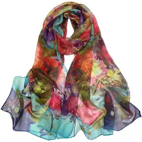 الوشاح للنساء الأزياء الأوشحة طباعة نمط خفيفة الوزن واقي من الشمس يلف شالات in Kuwait