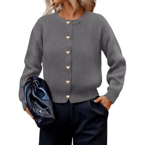 PRETTYGARDEN Cardigan Sweaters for Women Long Sleeve Open Front Button Down Trendy 2025 Fall Fashion Knit Winter Coats in Saudi Arabia