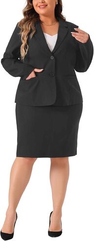 مجموعات بدلة Agnes Orinda Plus Size Size و Seird Suit For Women 2 قطعة مجموعات بدلات عرضية in Saudi Arabia