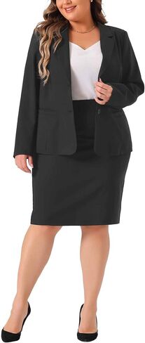 مجموعات بدلة Agnes Orinda Plus Size Size و Seird Suit For Women 2 قطعة مجموعات بدلات عرضية in Saudi Arabia