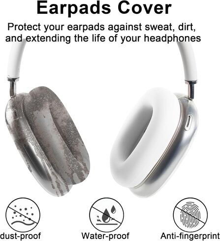 غطاء أذن سيليكون Adhiper لغطاء الأذن Airpods Max ، أغطية أذن العرق القابلة للغسل لسماعات الهواء الأقصى للهواء ، وغطاء ملحقات الغطاء السيليكون (Pink) (Pink) in Kuwait