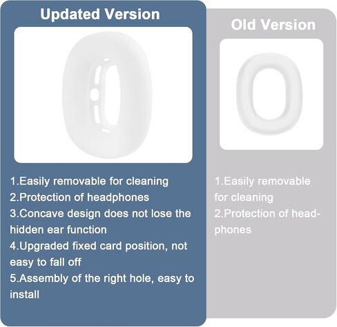 غطاء أذن سيليكون Adhiper لغطاء الأذن Airpods Max ، أغطية أذن العرق القابلة للغسل لسماعات الهواء الأقصى للهواء ، وغطاء ملحقات الغطاء السيليكون (Pink) (Pink) in Kuwait