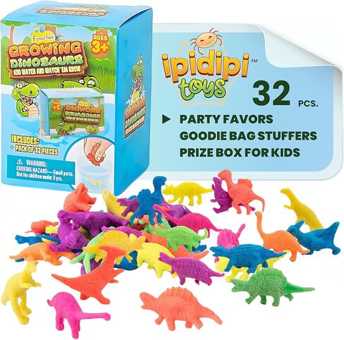 ألعاب IPIDIPI TOYS للديناصورات المائية المتنامية للأطفال - حشوات تخزين عيد الميلاد الممتعة، ديكورات أعياد الميلاد، هدايا الحفلات، أنشطة ممتعة للعطلات - لون عشوائي، عبوة من 25 قطعة in Kuwait