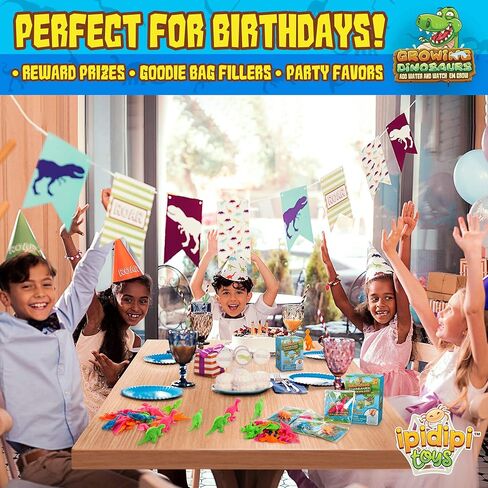 ألعاب IPIDIPI TOYS للديناصورات المائية المتنامية للأطفال - حشوات تخزين عيد الميلاد الممتعة، ديكورات أعياد الميلاد، هدايا الحفلات، أنشطة ممتعة للعطلات - لون عشوائي، عبوة من 25 قطعة in Kuwait
