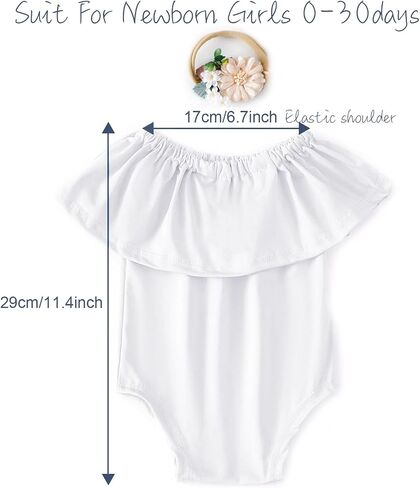 ForBaysy Newborn Photography Prop Girls Outfits Lace Romper With Headband Infant Princess Costume NewBorn Dress in Saudi Arabia
