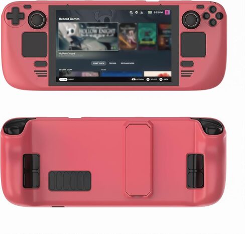 علبة سطح السفينة البخارية لشاشة LCD/OLED - غلاف واقٍ مع Kickstand ، Shockproof Anti -Scratch Slim Shell للألعاب والسفر (الوردي الوردي) in Kuwait