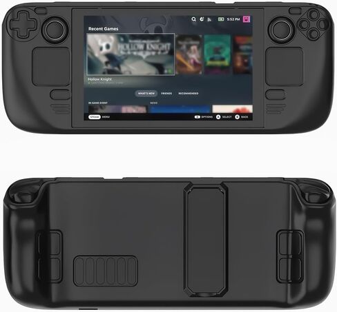 علبة سطح السفينة البخارية لشاشة LCD/OLED - غلاف واقٍ مع Kickstand ، Shockproof Anti -Scratch Slim Shell للألعاب والسفر (الوردي الوردي) in Kuwait
