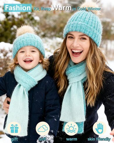 Katech Knitting Kit for Beginners Adults-Learn to Knit Kits for Adults Beginner Kids-Beginner Knitting Kit for Adults w/Step-by-Step Instruction-Complete Hat Scarf Gloves Knitting Starter Kit in Kuwait