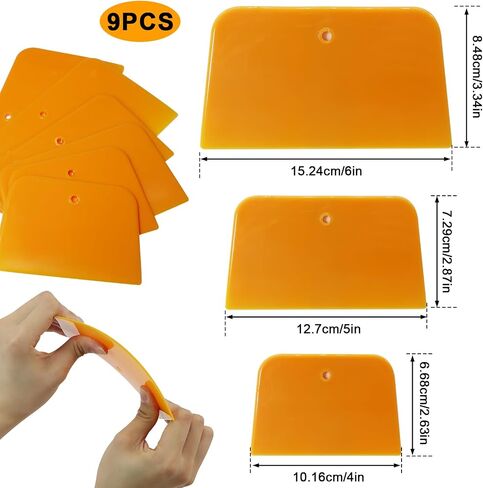 Body Filler Spreaders, 6PCS Plastic Spreader,4, 5, 6 Inch Reusable Automotive Body Fillers Hard for Applying Fillers, Putties, Glazes, Caulks and Paint in Saudi Arabia
