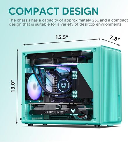 Vetroo M06 Micro -ATX Case Case Gaming Case ، شبكة تبريد قوية ، ارتفاع مزود بالطاقة قابل للتعديل ، يدعم ما يصل إلى 240 مم مبرد ومراوح 5 × 120 مم ، حجم مضغوط - أبيض in Kuwait